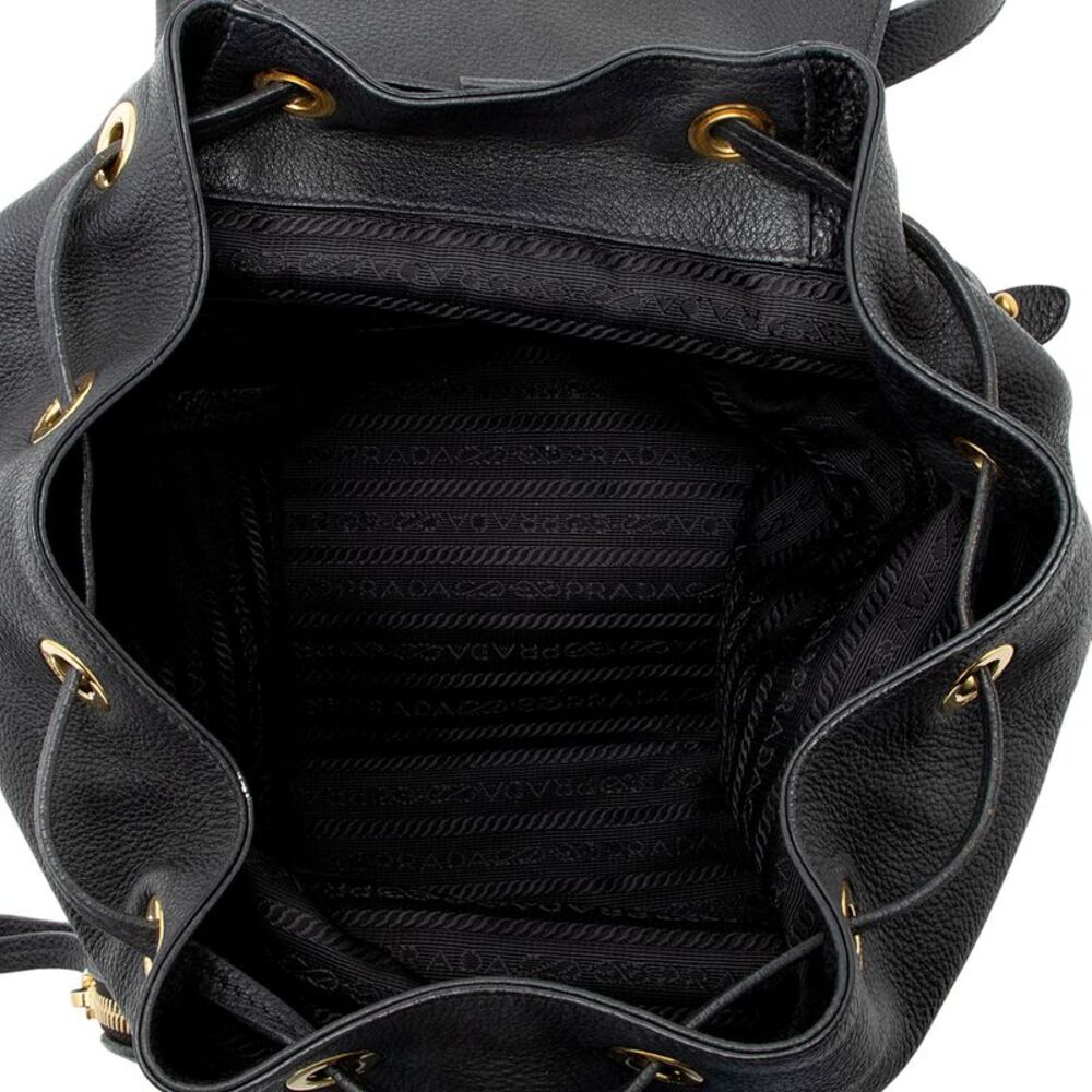 Prada Vitello Daino Drawstring Flap Backpack - Picture 6 of 14